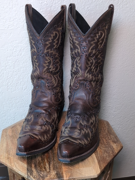 Laredo Other - Men's Laredo Brown Leather Midnight Rider Western Cowboy Boots